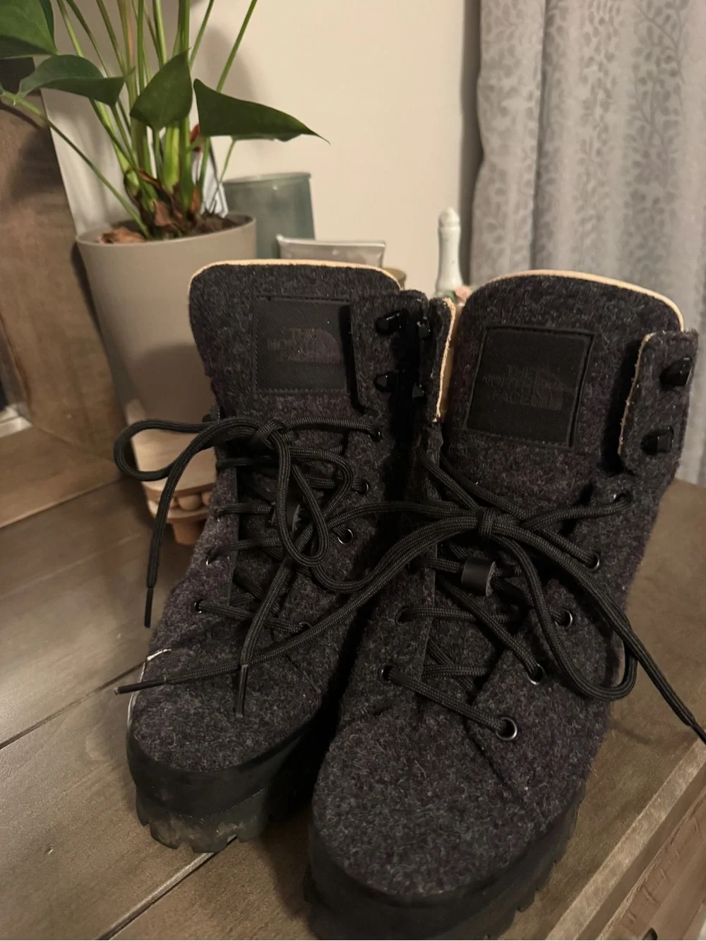 The North Face black heathered